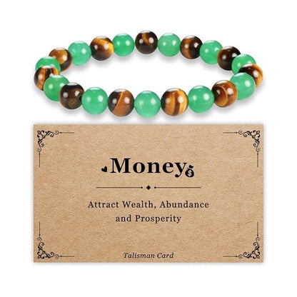 ✨Wealth Guardian Crystal Bracelet – Aventurine & Tiger-Eye💋