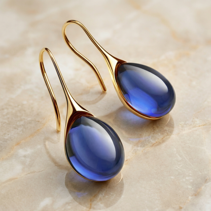 Crystal Drop Earrings in Gold and Silver