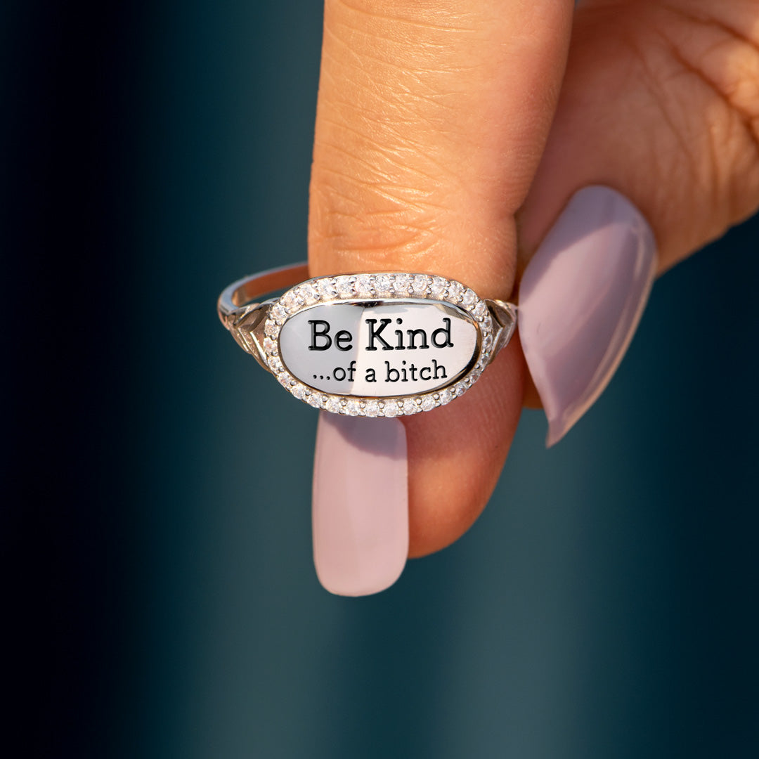 💓2026-New Year Hot Sale🎁 BE KIND...OF A BI♥CH Signature Ring