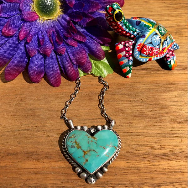 🎁Heart-Shaped Turquoise Necklace Gift