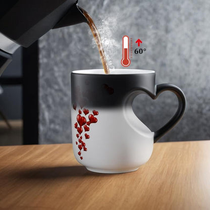 Heart-shaped Color-changing Ceramic Mug💋