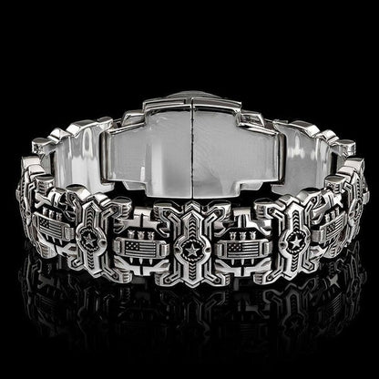 Armed Forces Destiny Struggle Skull Interlock Bracelet