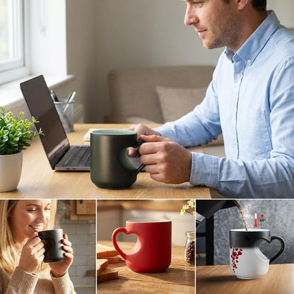 Heart-shaped Color-changing Ceramic Mug💋
