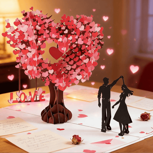 💕Pop Up Anniversary Card, 3D Valentine's Day Anniversary Card with Love Tree & Hearts🔥🔥