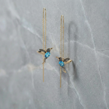 Mixed Zirconium Bird Earrings