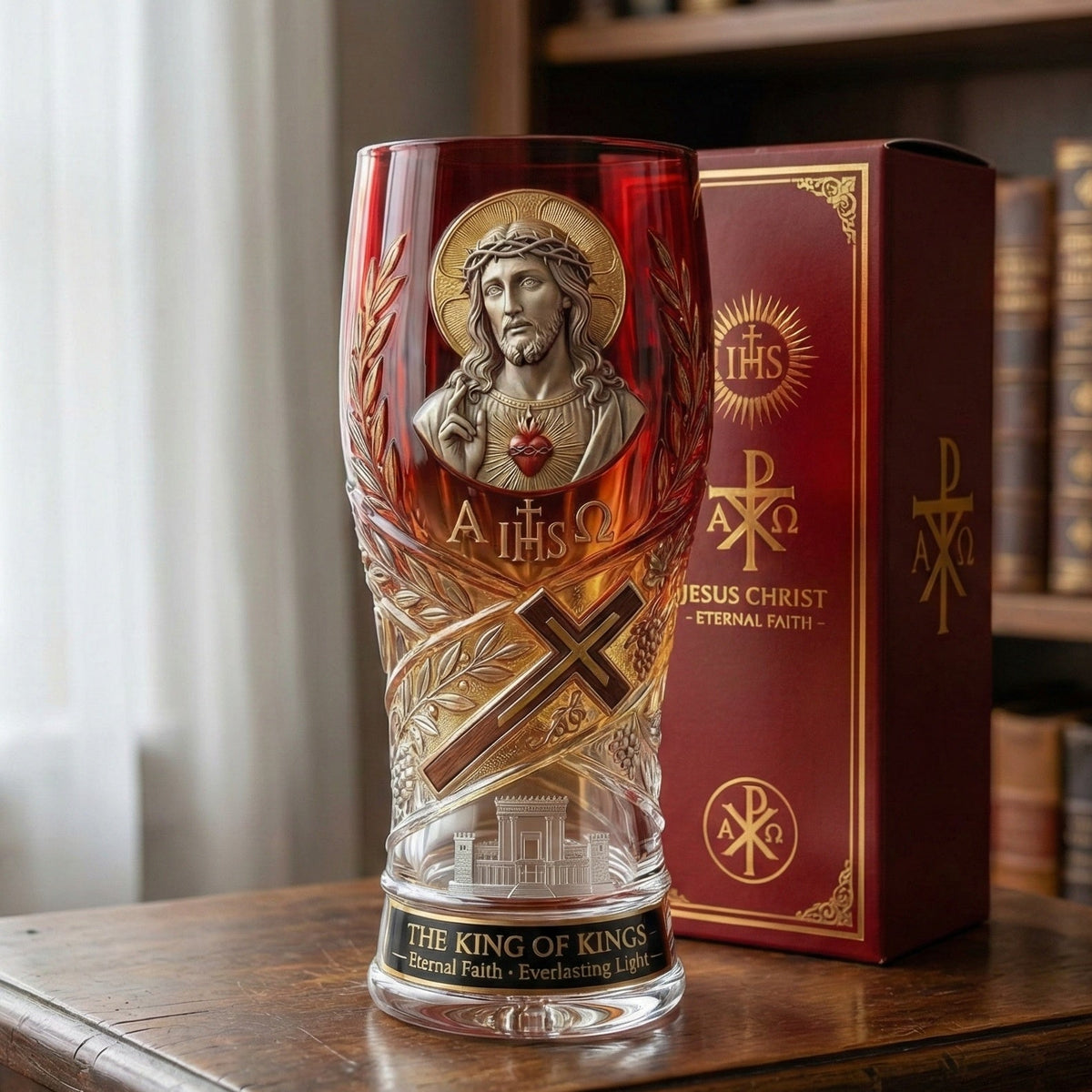 Jesus Christ Blessing Glass🔥