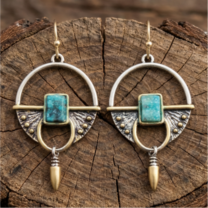Vintage Egyptian Golden Earrings