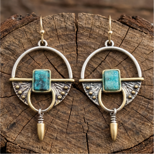 Vintage Egyptian Golden Earrings