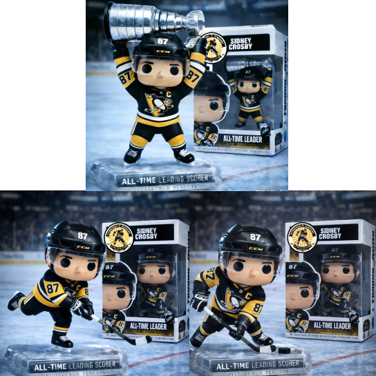 Sidney Crosby All Time Leading Scorer Figure Doll🏒🏆