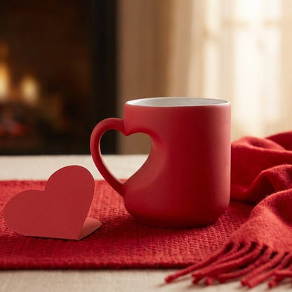 Heart-shaped Color-changing Ceramic Mug💋