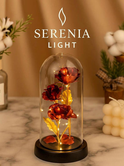🌹❤️Valentine’s Rose Dome Lamp: Illuminate Your Love with Handcrafted Elegance & Cozy Ambient Glow🏆