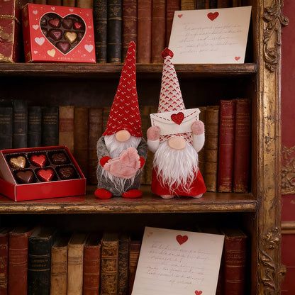 Handmade Faceless Gnome Doll with Heart, Plush Love Gnome Decor- Valentine’s Day Gift🏆
