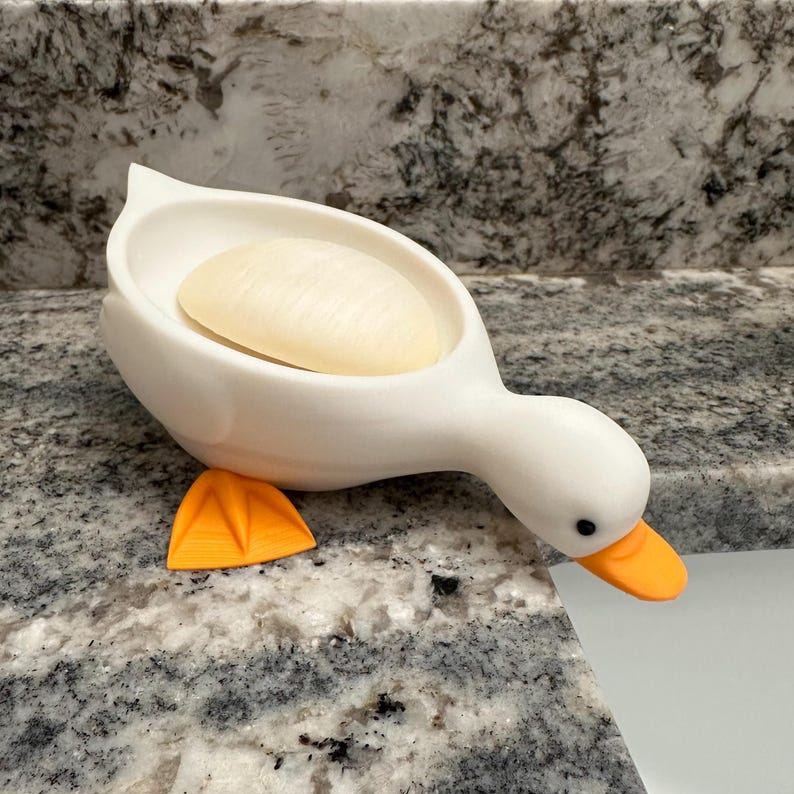 Duck Soap Dish with Water Drain | Adorable & Functional Sink-Side Helper🔥