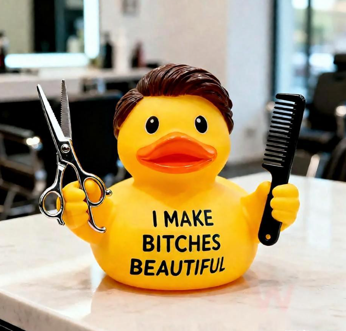 Barber Duck Figurine