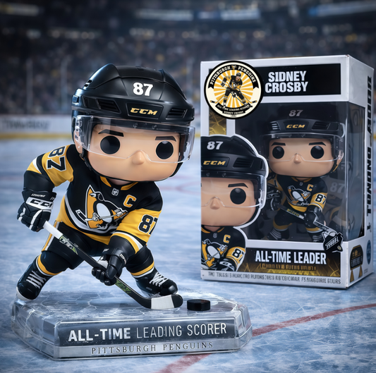 Sidney Crosby All Time Leading Scorer Figure Doll🏒🏆